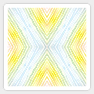 Rainbow Watercolor Diamond Tile Pattern Sticker